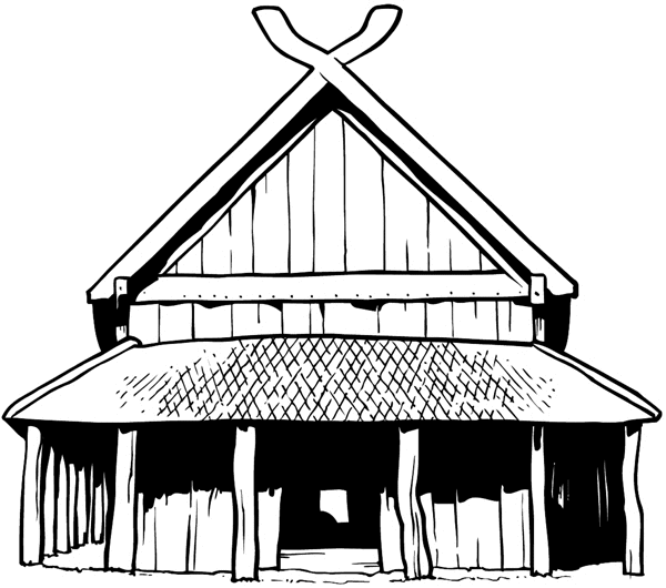 Rustic barn vinyl sticker. Customize on line. Houses Homes Buildings 053-0202